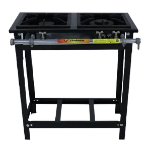 Cocina Industrial a gas de 2 quemadores