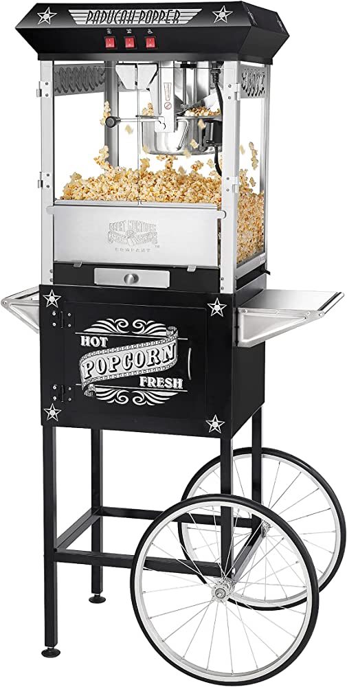 Maquina de palomitas de 12 oz de carrito