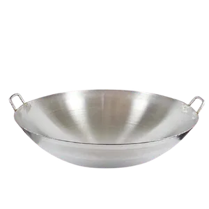 Wok de acero inoxidable o paila de 55 cm