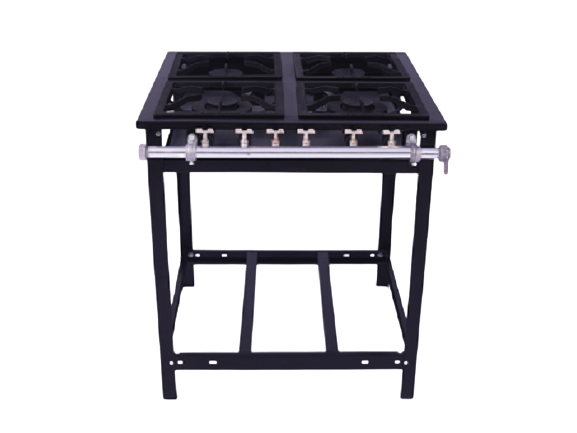 Cocina Industrial a Gas de 4 quemadores