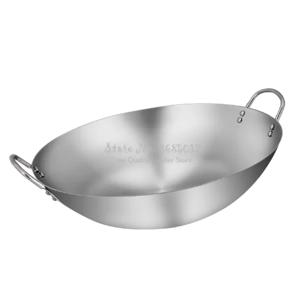 Wok chino o paila de 40 cm en acero inoxidable
