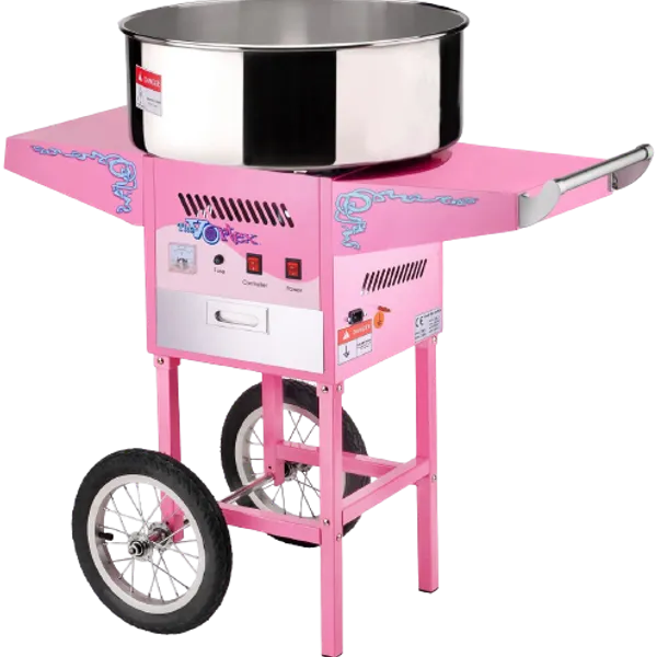 Máquina de algodón de azúcar en carrito