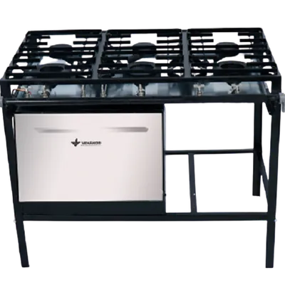 Cocina a gas de 6 quemadores sin Horno