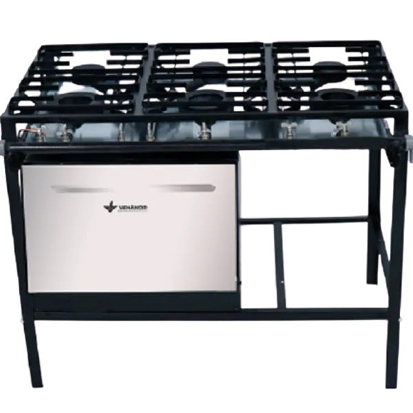 Cocina a gas de 6 quemadores sin Horno