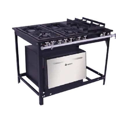 Cocina a gas de 5 quemadores con Horno