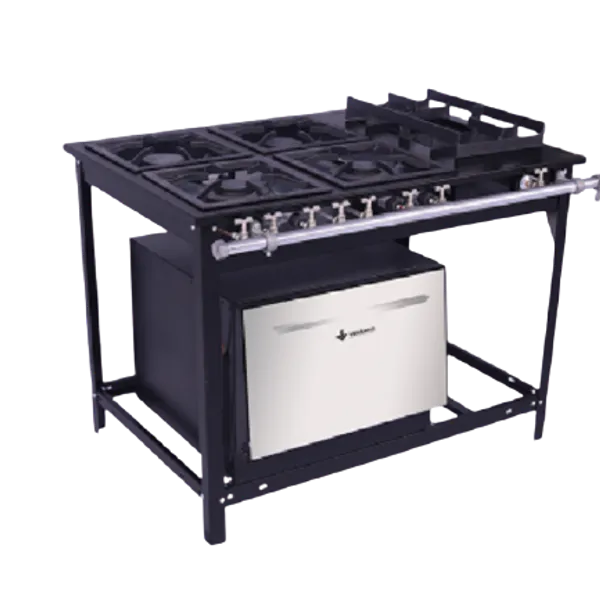 Cocina a gas de 5 quemadores con Horno